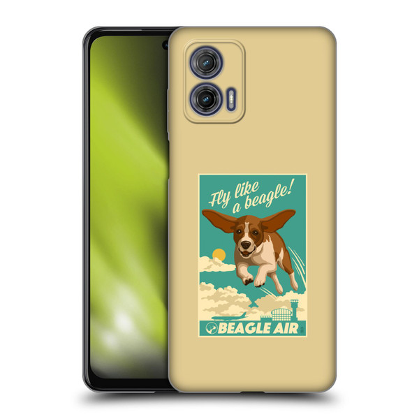 Lantern Press Dog Collection Fly Like A Beagle Soft Gel Case for Motorola Moto G73 5G