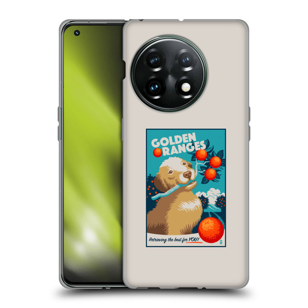 Lantern Press Dog Collection Golden Oranges Soft Gel Case for OnePlus 11 5G