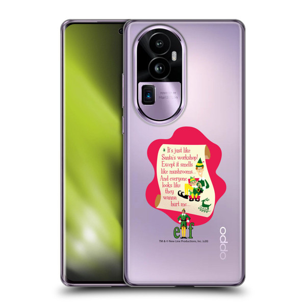 Elf Movie Graphics 1 Quote Soft Gel Case for OPPO Reno10 Pro+