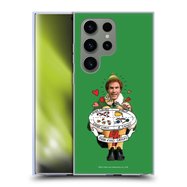 Elf Movie Graphics 2 Buddy Food Groups Soft Gel Case for Samsung Galaxy S24 Ultra 5G