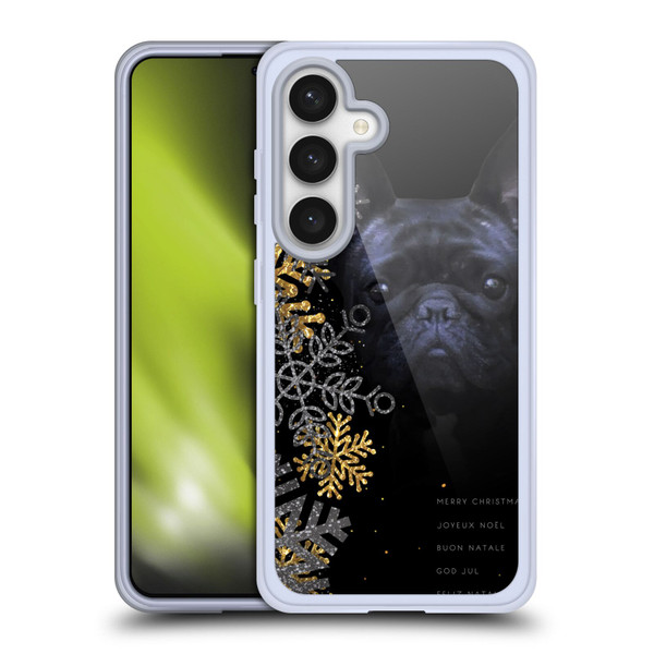 Klaudia Senator French Bulldog 2 Snow Flakes Soft Gel Case for Samsung Galaxy S24 5G