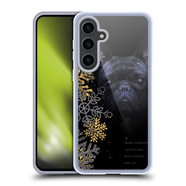 Klaudia Senator French Bulldog 2 Snow Flakes Soft Gel Case for Samsung Galaxy S24+ 5G