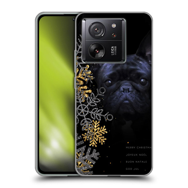 Klaudia Senator French Bulldog 2 Snow Flakes Soft Gel Case for Xiaomi 13T 5G / 13T Pro 5G