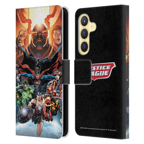 Justice League DC Comics Comic Book Covers #10 Darkseid War Leather Book Wallet Case Cover For Samsung Galaxy S24 5G
