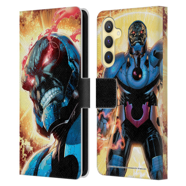 Justice League DC Comics Darkseid Comic Art New 52 #6 Cover Leather Book Wallet Case Cover For Samsung Galaxy S23 FE 5G