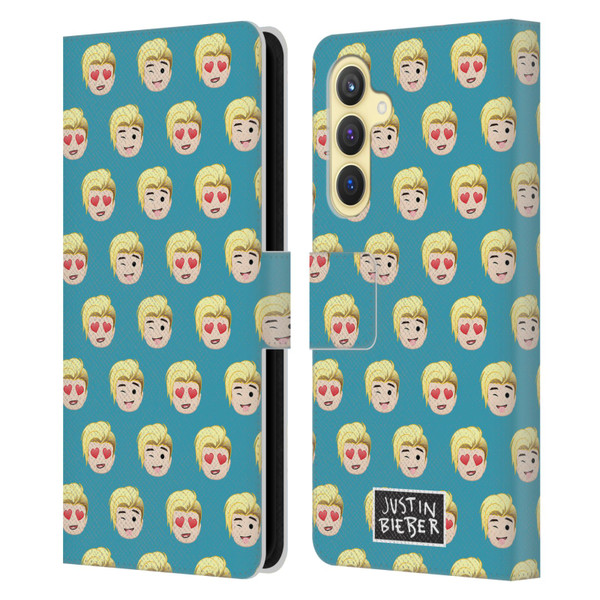 Justin Bieber Justmojis Patterns Leather Book Wallet Case Cover For Samsung Galaxy S23 FE 5G