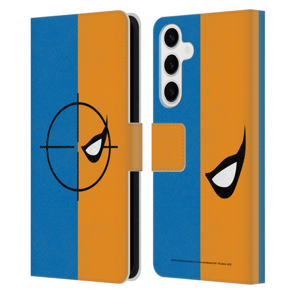 Justice League DC Comics Deathstroke Comic Art Logo Leather Book Wallet Case Cover For Samsung Galaxy S24+ 5G