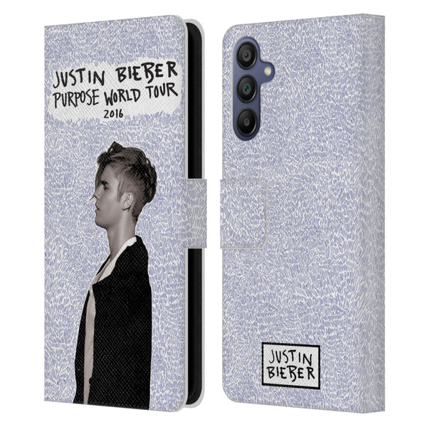 Justin Bieber Purpose World Tour 2016 Leather Book Wallet Case Cover For Samsung Galaxy A15