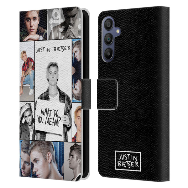 Justin Bieber Purpose Grid Poster Leather Book Wallet Case Cover For Samsung Galaxy A15