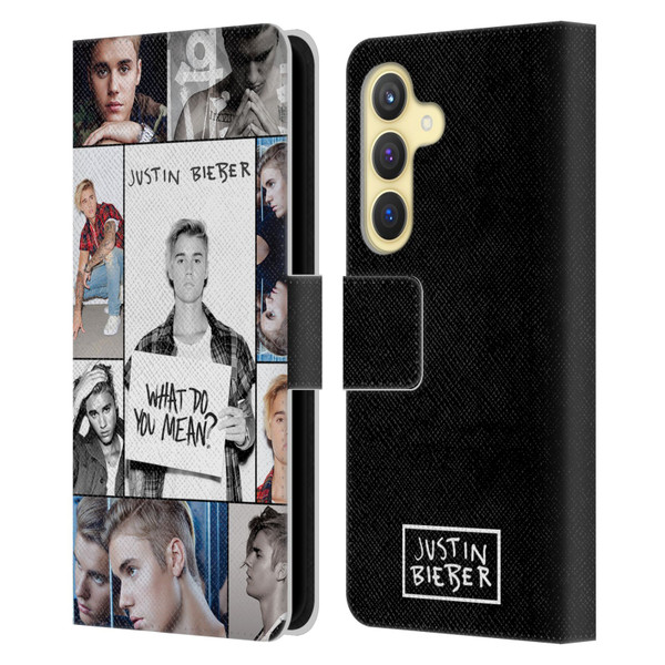 Justin Bieber Purpose Grid Poster Leather Book Wallet Case Cover For Samsung Galaxy S24 5G