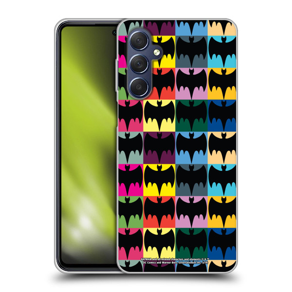 Batman TV Series Logos Patterns Soft Gel Case for Samsung Galaxy M54 5G