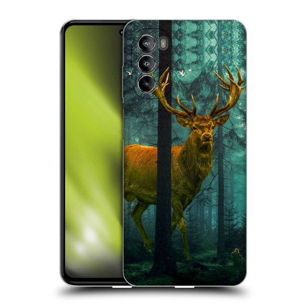 Dave Loblaw Animals Giant Forest Deer Soft Gel Case for Motorola Moto G82 5G