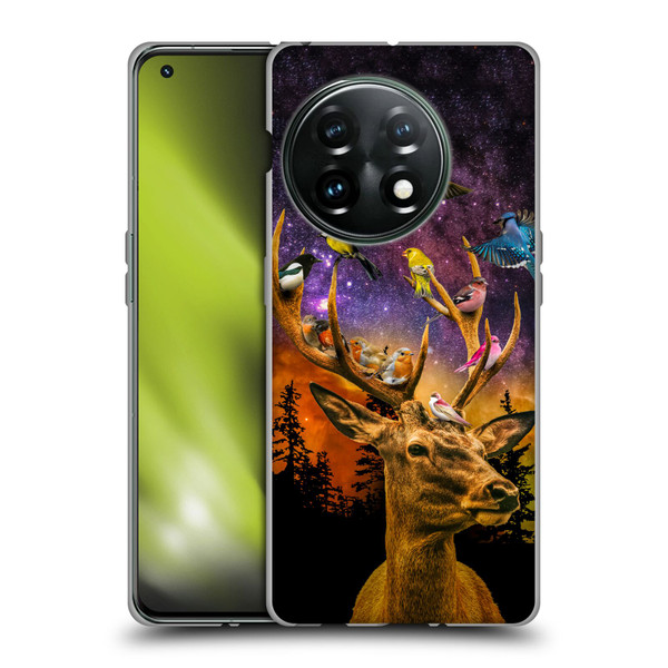 Dave Loblaw Animals Deer and Birds Soft Gel Case for OnePlus 11 5G