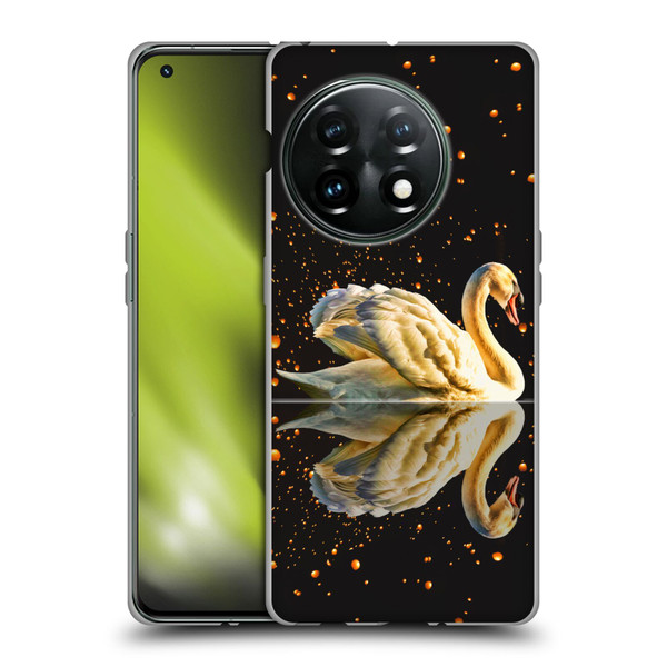 Dave Loblaw Animals Swan Lake Reflections Soft Gel Case for OnePlus 11 5G