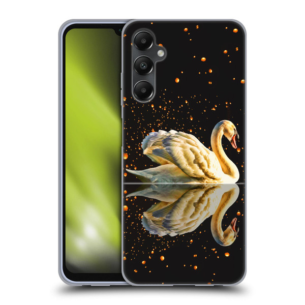 Dave Loblaw Animals Swan Lake Reflections Soft Gel Case for Samsung Galaxy A05s