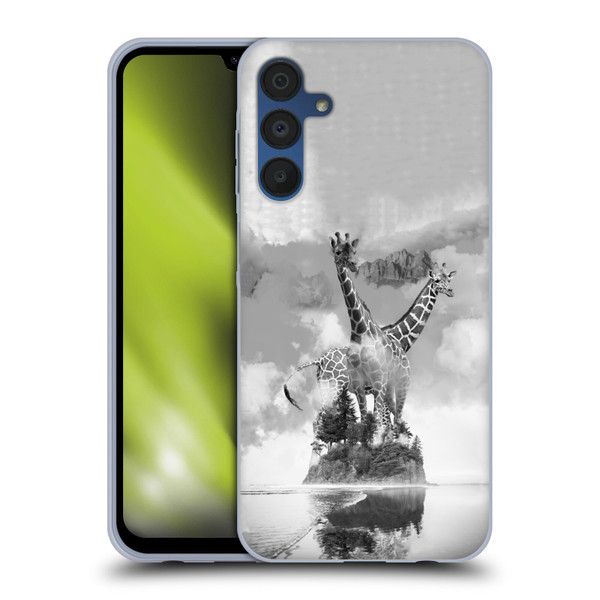 Dave Loblaw Animals Giraffe In The Mist Soft Gel Case for Samsung Galaxy A15
