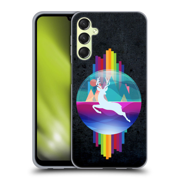 Dave Loblaw Contemporary Art Deer In Dome Soft Gel Case for Samsung Galaxy A24 4G / M34 5G