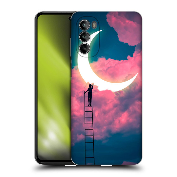 Dave Loblaw Sci-Fi And Surreal Boy Painting Moon Clouds Soft Gel Case for Motorola Moto G82 5G