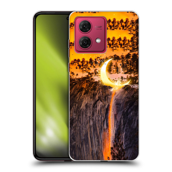 Dave Loblaw Sci-Fi And Surreal Fire Canyon Moon Soft Gel Case for Motorola Moto G84 5G