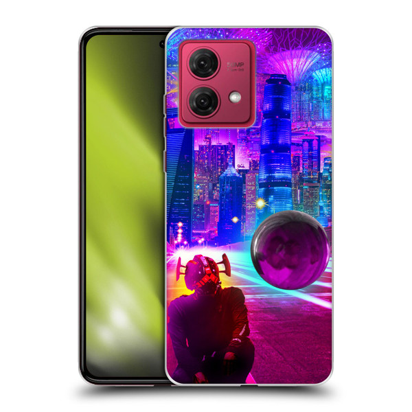 Dave Loblaw Sci-Fi And Surreal Synthwave Street Soft Gel Case for Motorola Moto G84 5G