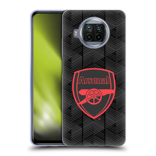 Arsenal FC Crest and Gunners Logo Black Soft Gel Case for Xiaomi Mi 10T Lite 5G