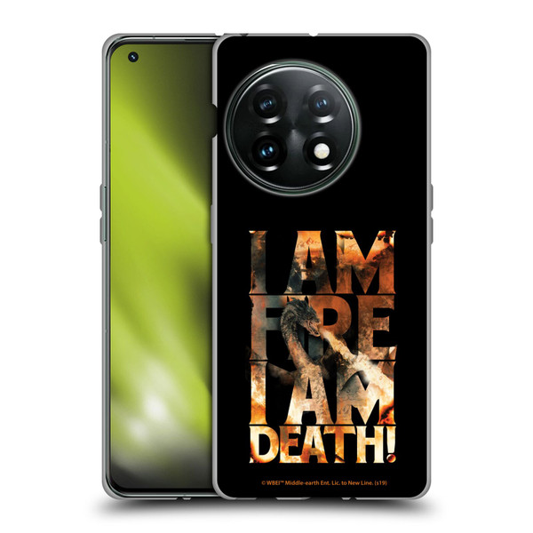 The Hobbit The Battle of the Five Armies Graphics Smaug Fire Soft Gel Case for OnePlus 11 5G
