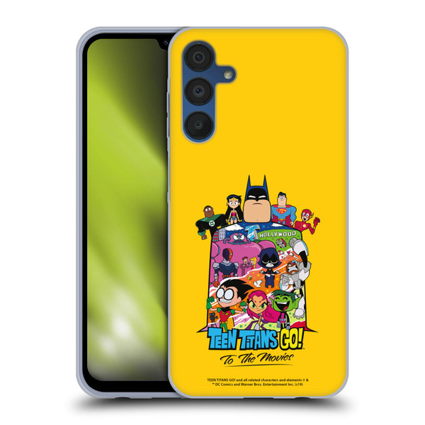 Teen Titans Go! To The Movies Hollywood Graphics Justice League Soft Gel Case for Samsung Galaxy A15
