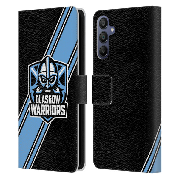 Glasgow Warriors Logo 2 Diagonal Stripes Leather Book Wallet Case Cover For Samsung Galaxy A15
