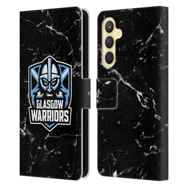 Glasgow Warriors Logo 2 Marble Leather Book Wallet Case Cover For Samsung Galaxy S23 FE 5G