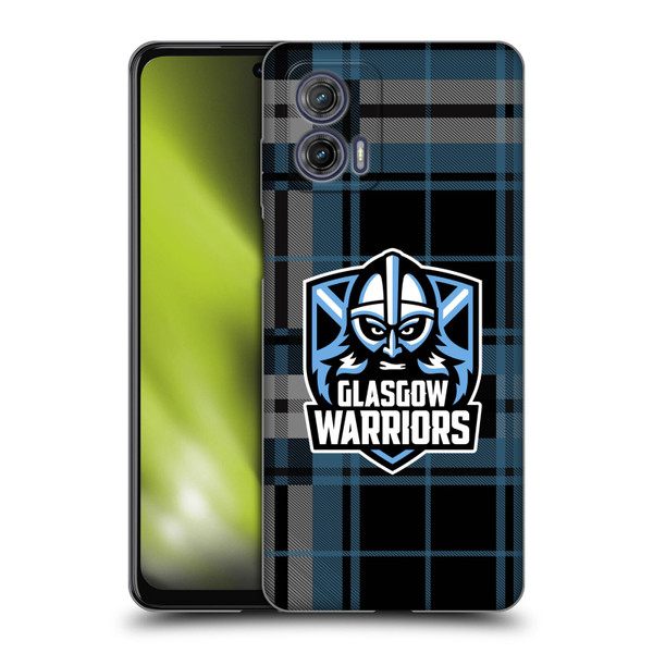 Glasgow Warriors Logo Tartan Soft Gel Case for Motorola Moto G73 5G