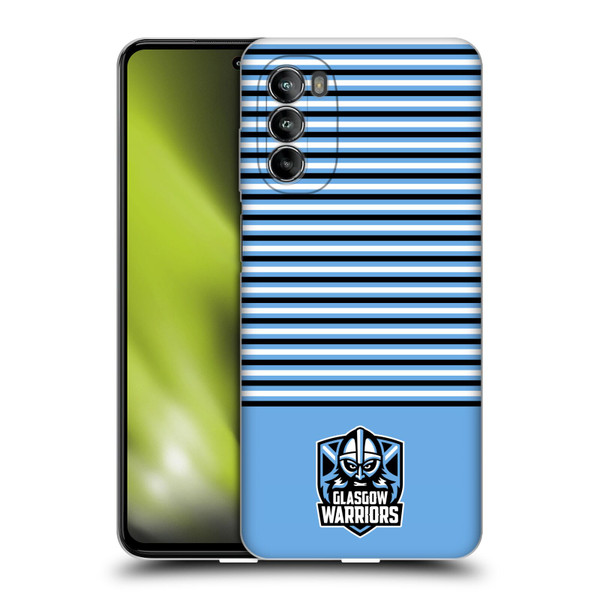 Glasgow Warriors Logo Stripes Blue 2 Soft Gel Case for Motorola Moto G82 5G