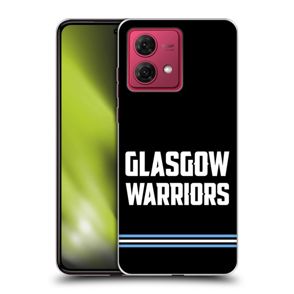 Glasgow Warriors Logo Text Type Black Soft Gel Case for Motorola Moto G84 5G