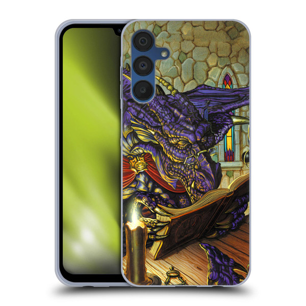 Ed Beard Jr Dragons A Good Book Soft Gel Case for Samsung Galaxy A15