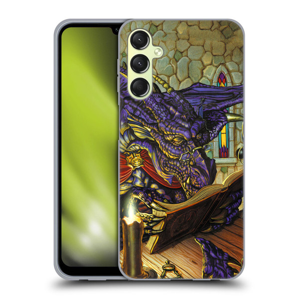 Ed Beard Jr Dragons A Good Book Soft Gel Case for Samsung Galaxy A24 4G / Galaxy M34 5G