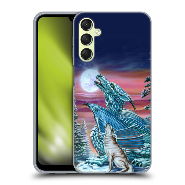 Ed Beard Jr Dragons Moon Song Wolf Moon Soft Gel Case for Samsung Galaxy A24 4G / Galaxy M34 5G
