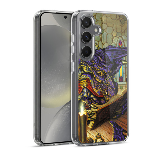 Ed Beard Jr Dragons A Good Book Soft Gel Case for Samsung Galaxy S24 5G & MagSafe