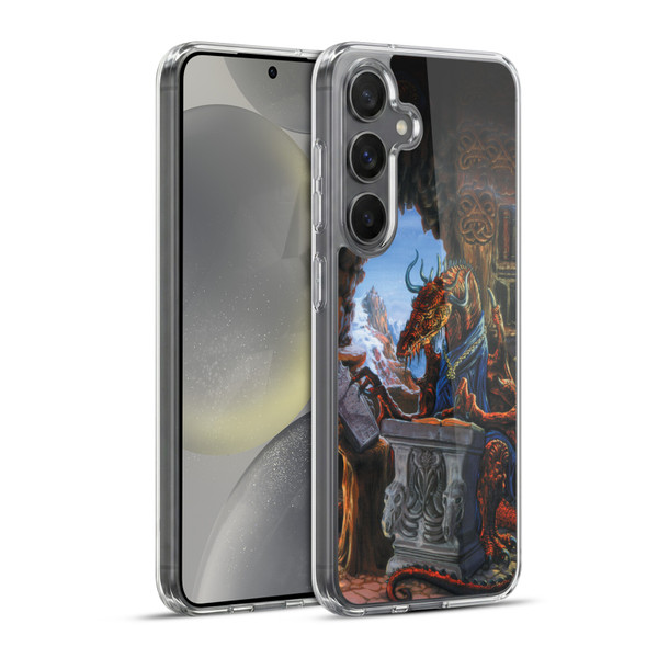 Ed Beard Jr Dragons Ancient Scholar Soft Gel Case for Samsung Galaxy S24+ 5G & MagSafe