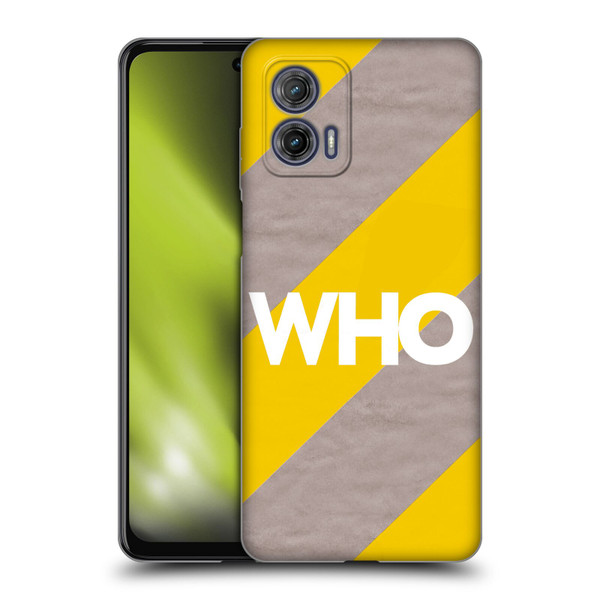 The Who 2019 Album Yellow Diagonal Stripes Soft Gel Case for Motorola Moto G73 5G