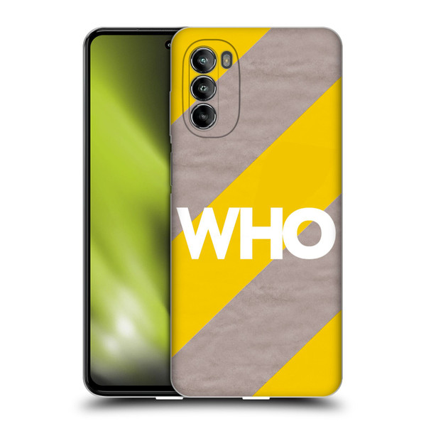 The Who 2019 Album Yellow Diagonal Stripes Soft Gel Case for Motorola Moto G82 5G