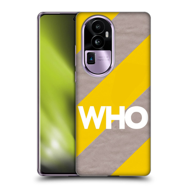The Who 2019 Album Yellow Diagonal Stripes Soft Gel Case for OPPO Reno10 Pro+