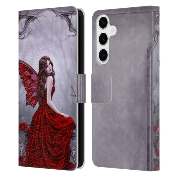 Rachel Anderson Fairies Winter Rose Leather Book Wallet Case Cover For Samsung Galaxy S24+ 5G