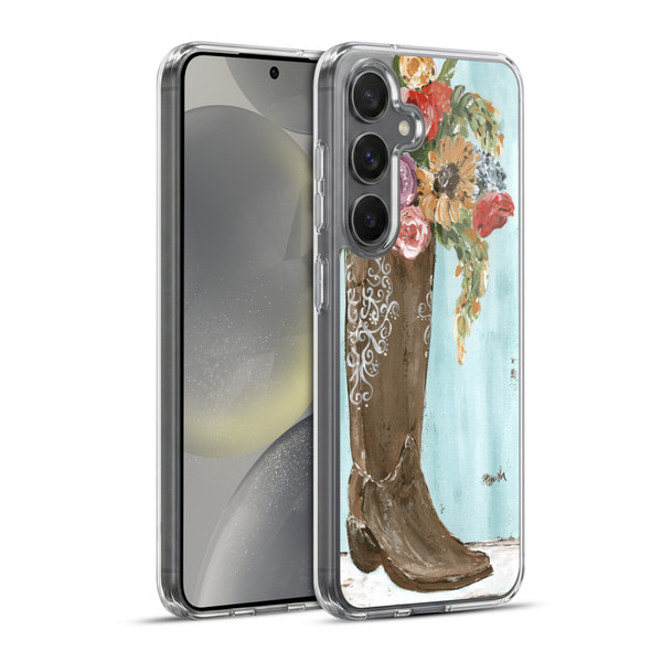 Haley Bush Floral Painting Boot Soft Gel Case for Samsung Galaxy S24+ 5G & MagSafe