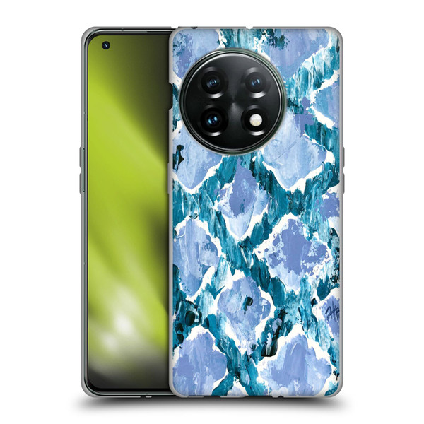 Haley Bush Pattern Painting Blue Diamond Soft Gel Case for OnePlus 11 5G