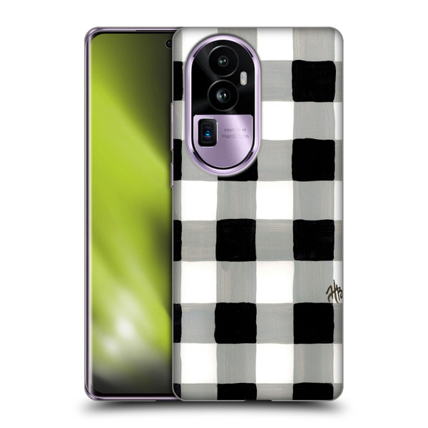 Haley Bush Pattern Painting Buffalo Check Black Soft Gel Case for OPPO Reno10 Pro+