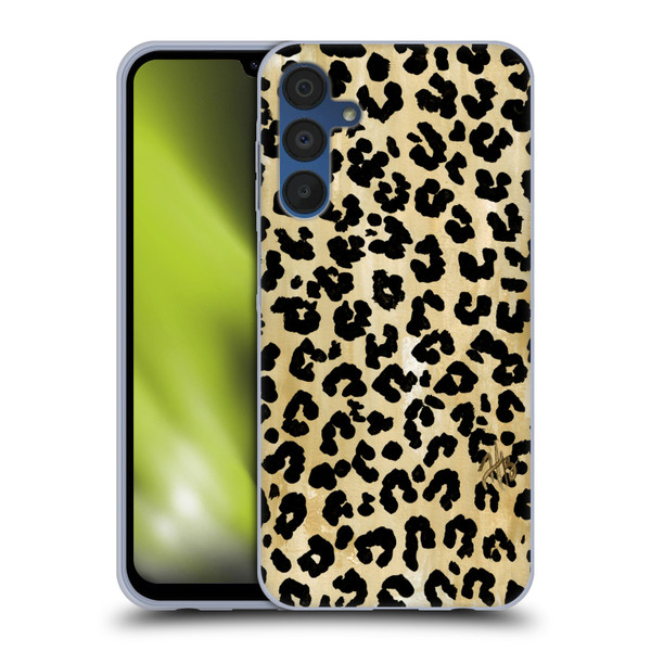 Haley Bush Pattern Painting Leopard Print Soft Gel Case for Samsung Galaxy A15