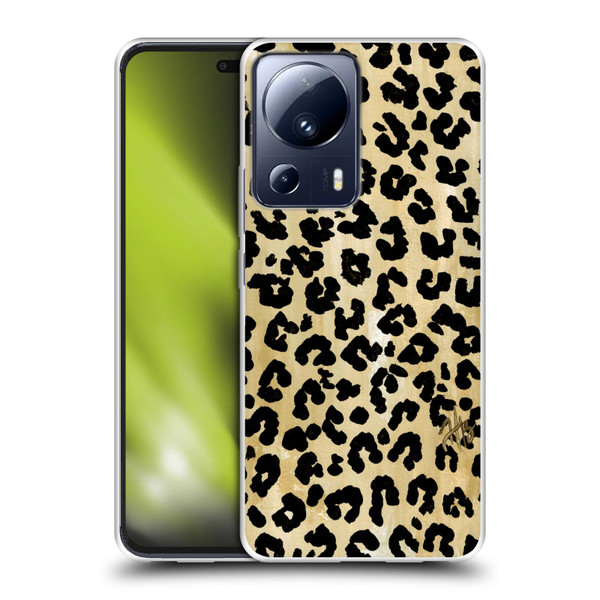 Haley Bush Pattern Painting Leopard Print Soft Gel Case for Xiaomi 13 Lite 5G
