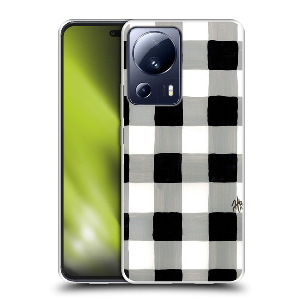 Haley Bush Pattern Painting Buffalo Check Black Soft Gel Case for Xiaomi 13 Lite 5G
