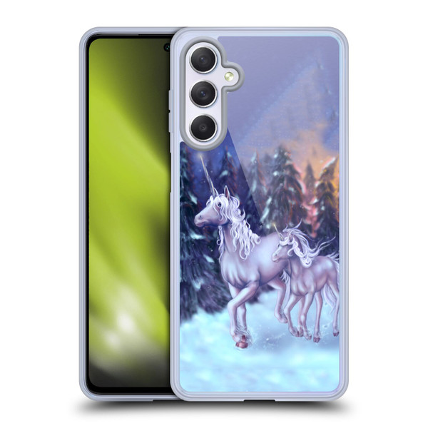 Tiffany "Tito" Toland-Scott Christmas Art Winter Unicorns Soft Gel Case for Samsung Galaxy M54 5G