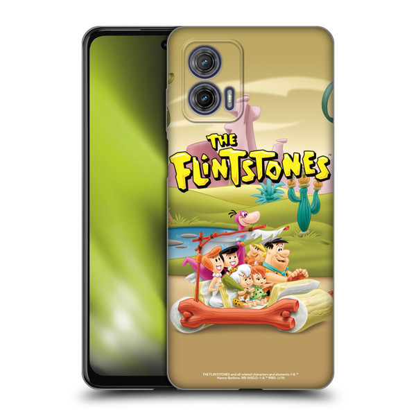 The Flintstones Characters Stone Car Soft Gel Case for Motorola Moto G73 5G
