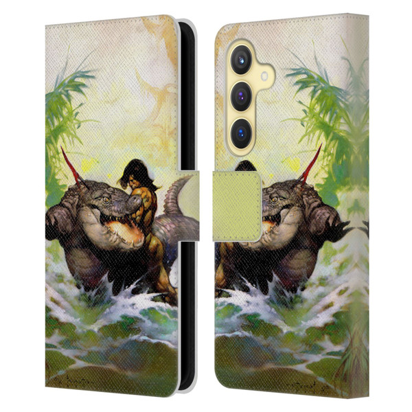 Frank Frazetta Fantasy Monster Out Of Time Leather Book Wallet Case Cover For Samsung Galaxy S24 5G